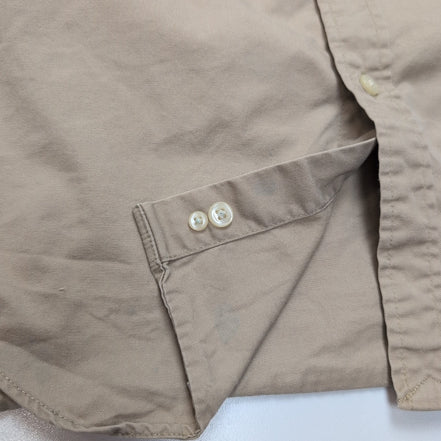 Chemise Ralph Lauren Enfant 14-16 Ans Marron Unie Logo Brodé Coton