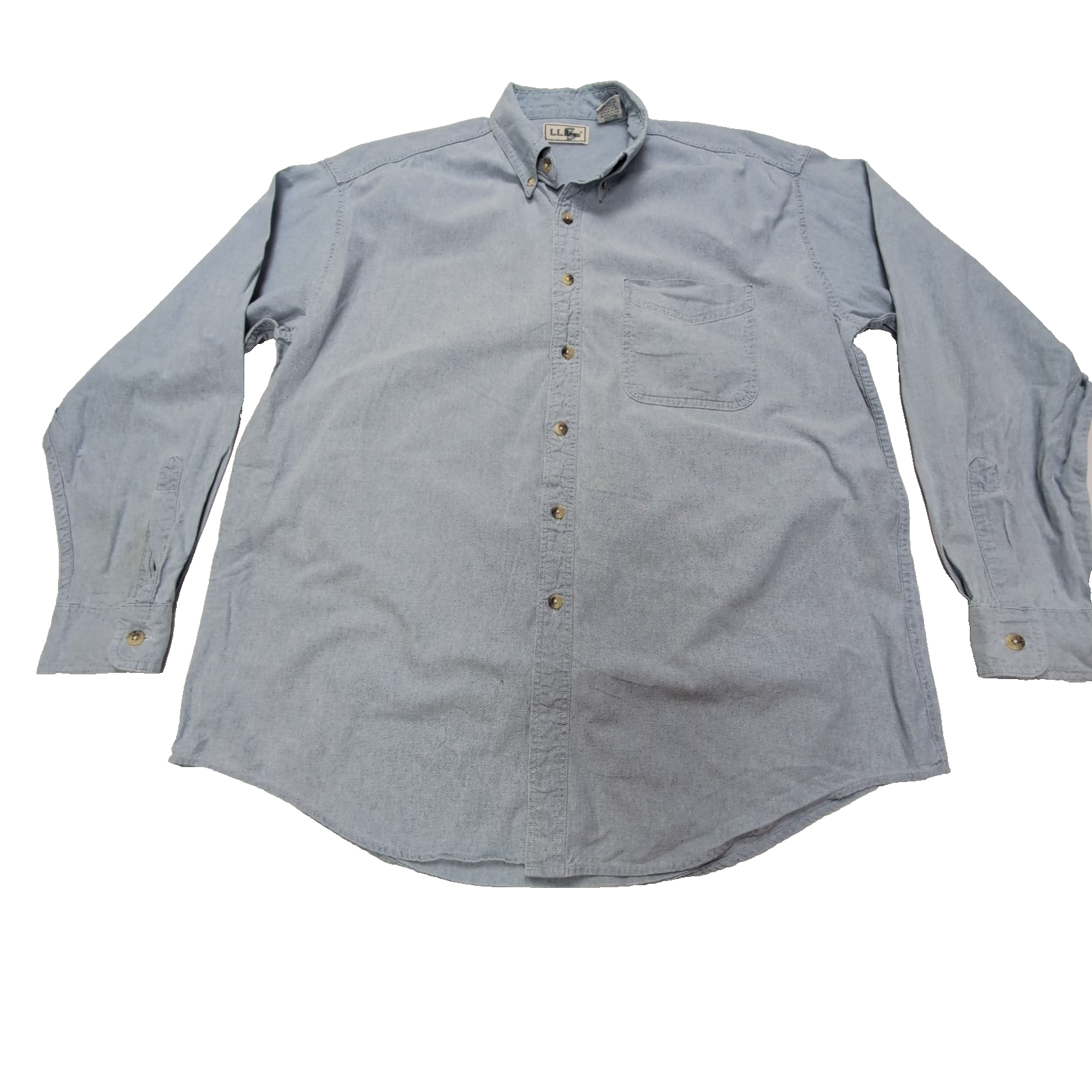 Chemise L.L. Bean bleue uni taille L #92e