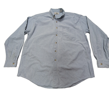 Chemise L.L. Bean bleue uni taille L #92e