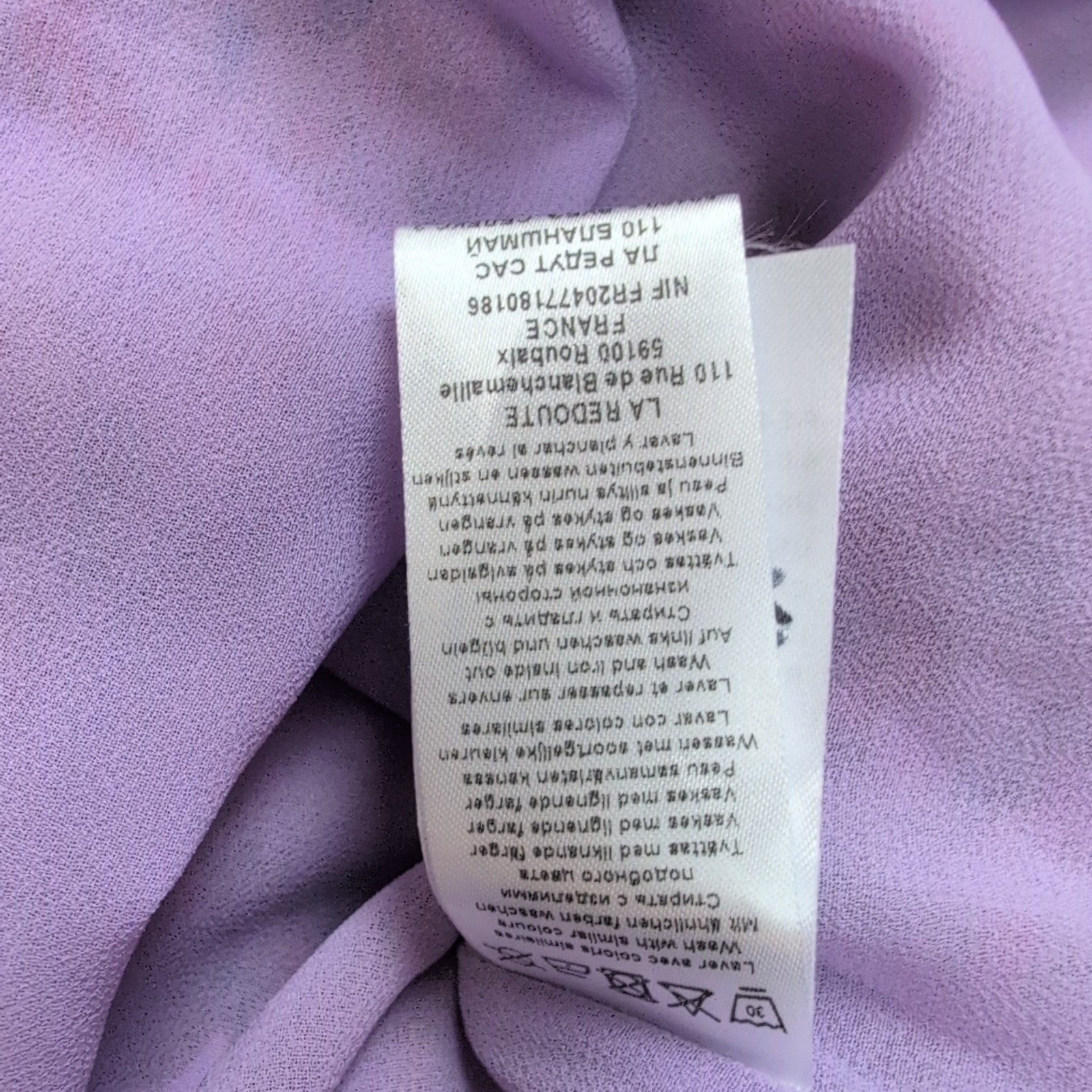 Haut Femme La Redoute Taille 40 Fleuri Rose Rouge Asymétrique Volants Neuf