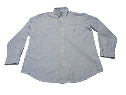 Chemise Chaps manches longues bleu uni taille M #238msch