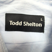 Chemise Todd Shelton L Neuve Étiquette Slim Fit 100% Coton Bleu Unie