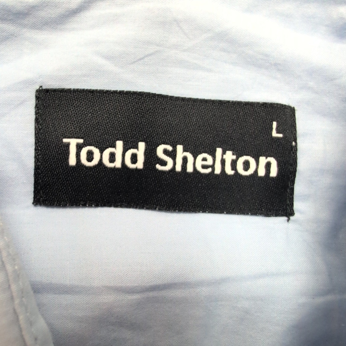 Chemise Todd Shelton L Neuve Étiquette Slim Fit 100% Coton Bleu Unie