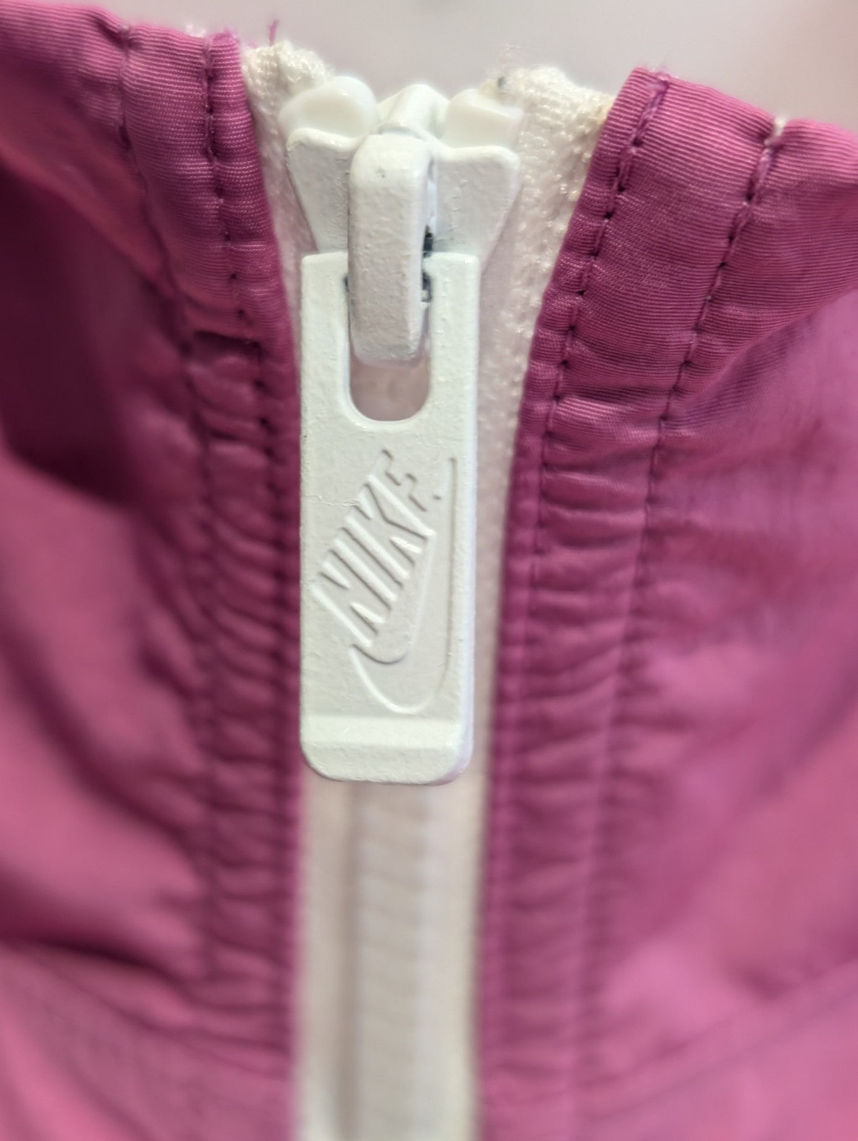 NIKE Veste Long Coupe-Vent Femme XL Rose Bleu Blanc Vintage Neuf | 322BSR