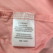 Blouse Alex & Parker Femme M Rose Saumon Papillons Dorés Cache-Cœur Neuve
