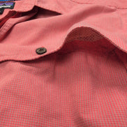 Patagonia Chemise Manches Courtes Rouge Micro Carreaux Homme Taille L