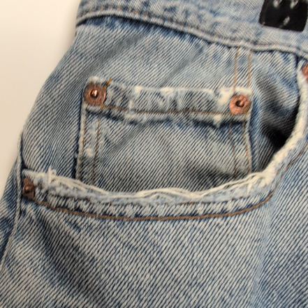 Levi’s 501 Jean Homme W33 L31 Bleu Clair Vintage Pantalon Bouton