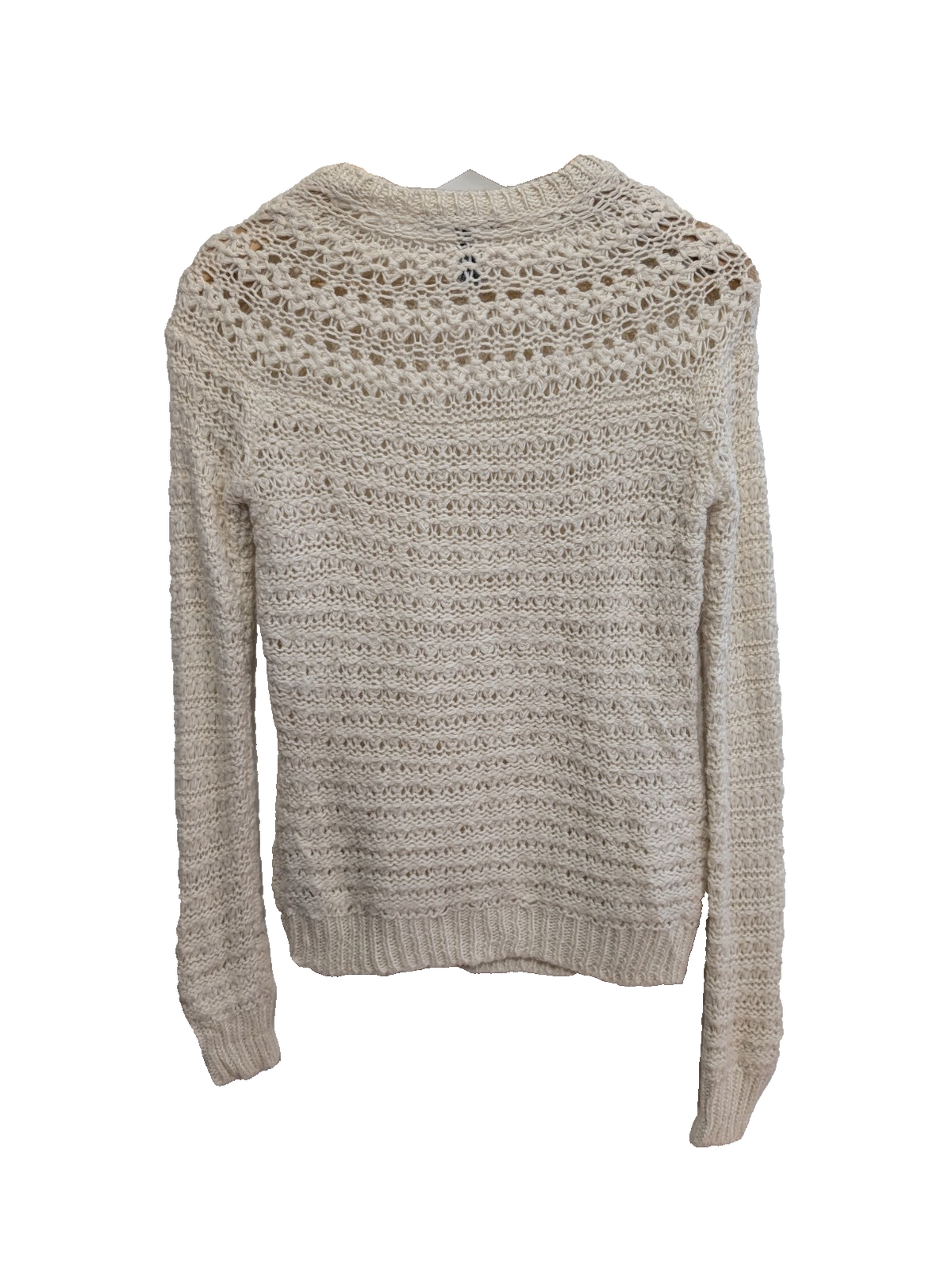 Pull Lauren Ralph Lauren femme S crème alpaga maille ajourée col rond