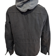 Blouson Veste Levis Homme S Laine Épaisse Matelassée Capuche Noire 4 Poches