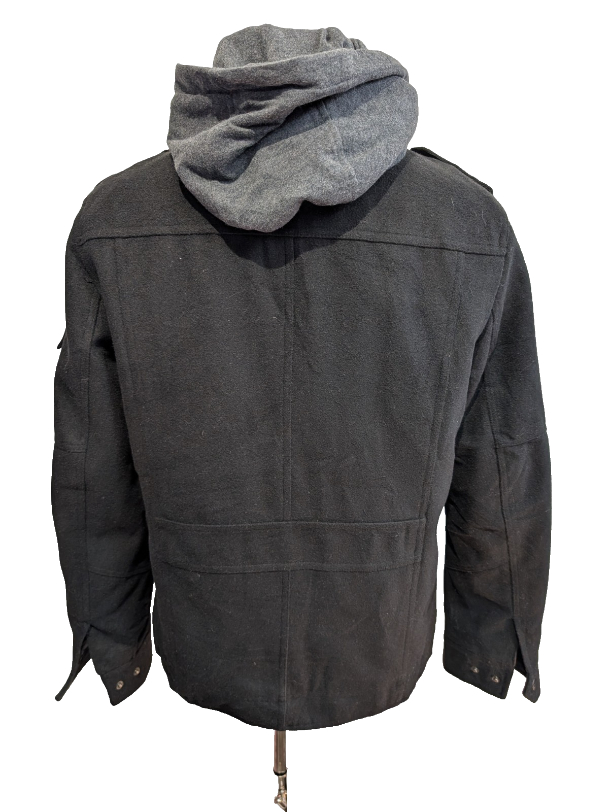Blouson Veste Levis Homme S Laine Épaisse Matelassée Capuche Noire 4 Poches