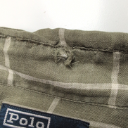 Chemise Polo Ralph Lauren L Lin Lance Kaki Manches Courtes Col Classique Shirt
