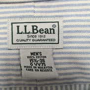 Chemise L.L. Bean Bleu à Rayures Wrinkle Resistant 1 Poche - Taille L