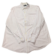 Chemise Chaps blanche à rayures lila taille L #53e
