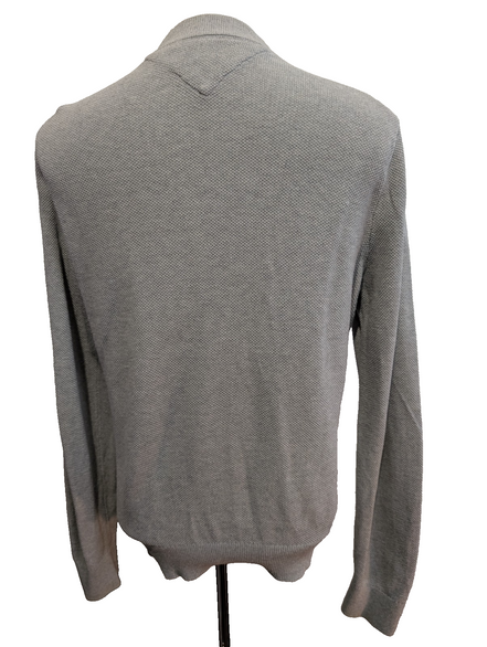 Gilet Tommy Hilfiger Vintage Gris Zippé Coton Premium - Taille M