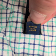 Chemise Ralph Lauren Oxford L Carreaux Vert Pastel Bleu Marine manches longues