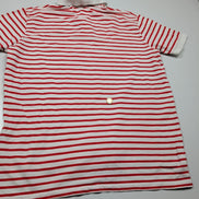 Polo manches courtes Polo Ralph Lauren XL blanc rayures rouges logo bleu