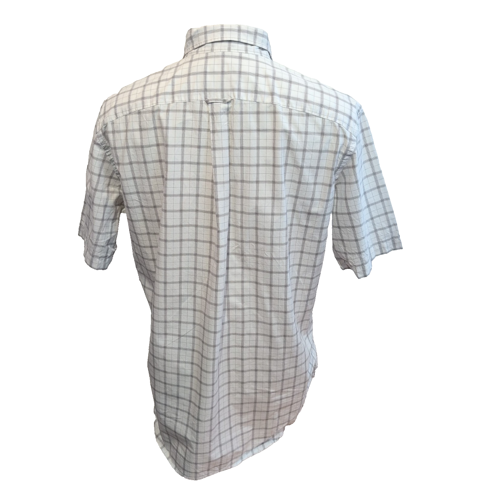 Chemise Nautica Carreaux Noir et Blanc Taille M 100% Coton Manches courtes Poche