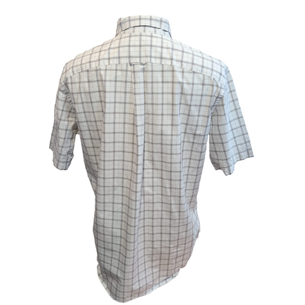 Chemise Nautica Carreaux Noir et Blanc Taille M 100% Coton Manches courtes Poche