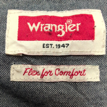 Chemise Wrangler Manches Courtes Grise à Poches Stretch FLEX Taille M