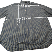 Chemise manches courtes Dockers à carreaux bleu taille XL #190msch