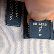 Chemise Polo Ralph Lauren Shirt Andrew M L Rayée Bleu Coton Col Classique