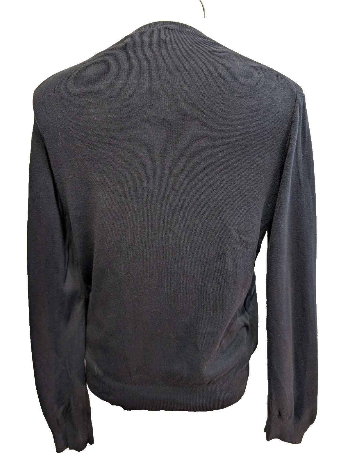 Pull Fin Polo Ralph Lauren Bleu Marine Col V Taille S Pima Coton Logo Rouge