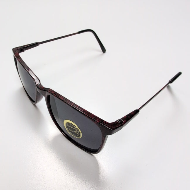Lunettes de soleil Femmes Bar-On® Carrées Effet Bois Marron & Noir Branches Fine