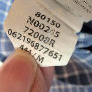 Chemise Chaps bleu à petits carreaux manches courtes à poche taille M