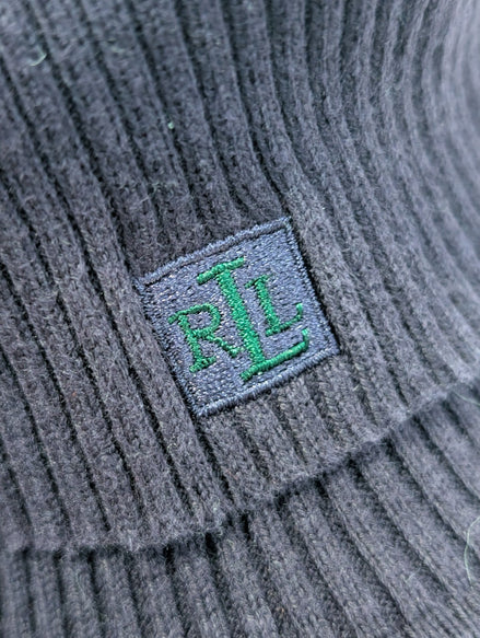 Pull Ralph Lauren femme (Lauren) Violet Col Roulé Maille Côtelée Logo Taille S