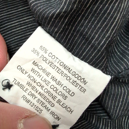 Chemise Beverly Hills Polo Club S Noir Rayures Grises 2 Poches Manches Longues