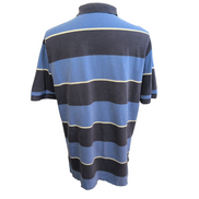 Polo Ralph Lauren Homme XL Bleu Rayures Logo Rouge Polo Manches Courtes