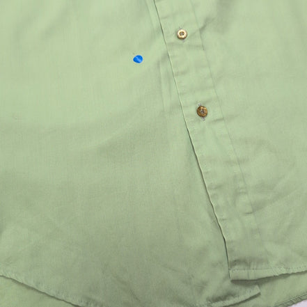 Chemise TOWNCRAFT Taille L Verte Col Pointe Permanent Press Vintage