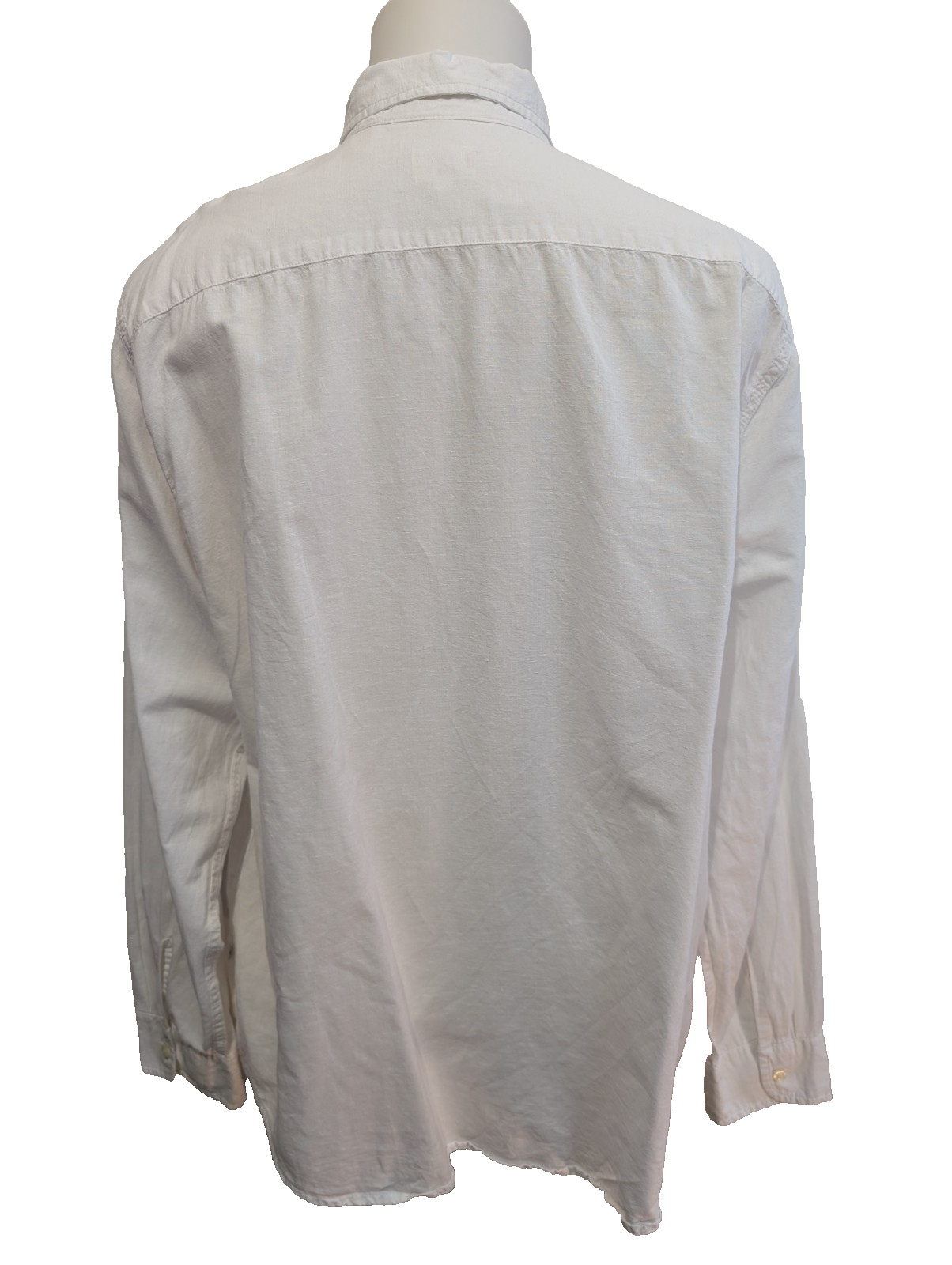 CHEMISE LEVI'S Lin Coton Blanche XXL TG Homme Unie Col Boutonné
