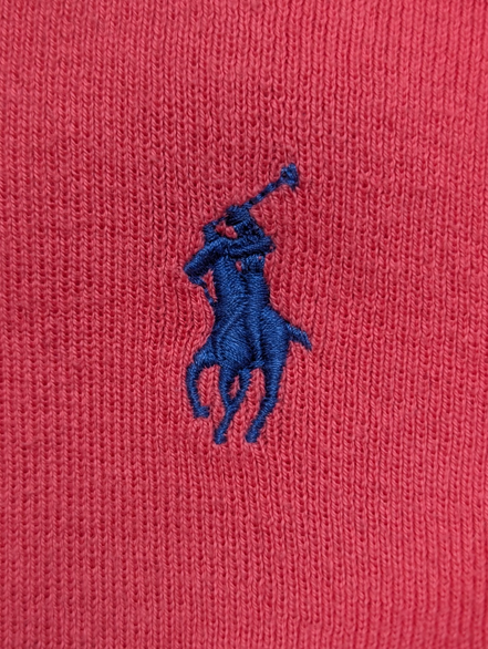 Pull Polo Ralph Lauren Rose Logo Bleu Ciel - 100% Coton Pima - Taille L/XL
