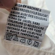 Chemise Hawaïenne Nautica M Blanc Rayures Gaufrées 100% Coton manches courtes