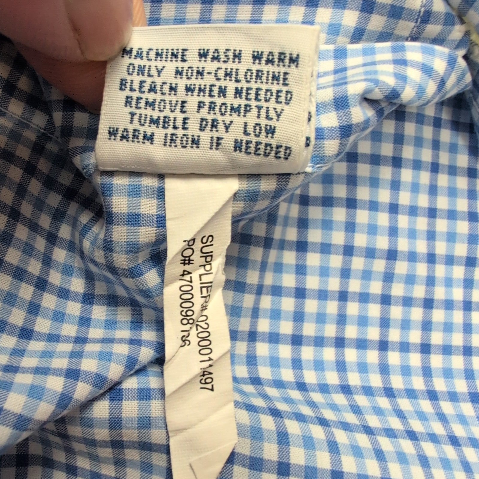 Chemise Ralph Lauren Taille L Bleue à Carreaux 100% Coton Logo Bleu Marine