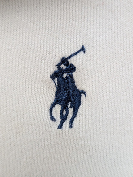 Polo Ralph Lauren Sweat à Capuche Coton XL Blanc Logo Marine hoodie