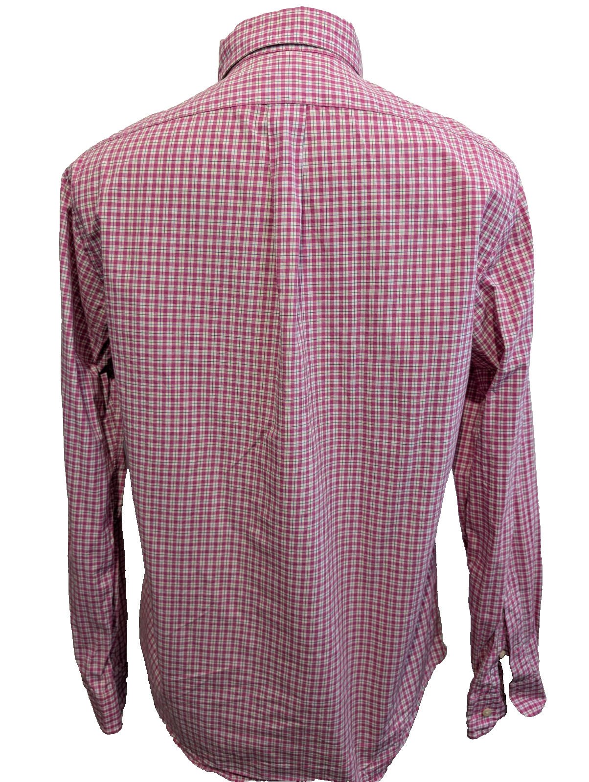 Chemise Ralph Lauren à Petits Carreaux Rose et Blanc Manches Longues Taille M