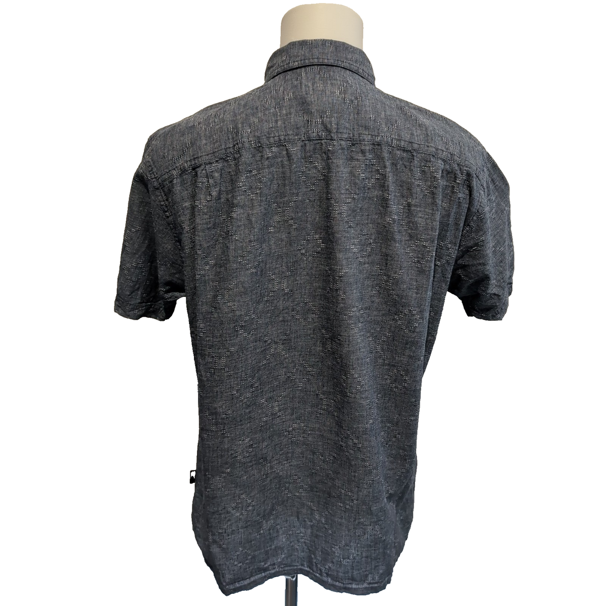 Chemise Patagonia L Bleu Marine Motifs Chanvre Coton Bio Manches Courtes