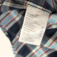Chemise Nautica Classic Fit 2XLT Bleu Marine Carreaux 100% Coton Manches courtes
