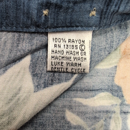 Chemise Hawaïenne Pierre Cardin Rayonne Bleu Floral XL