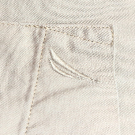 Chemise Nautica XL Voyage Marron 100% Coton Une Poche Logo Brodé