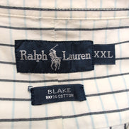 Chemise Ralph Lauren Blake XXL Carreaux Bleu Manches Courtes Button Down Shirt