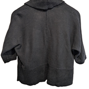 Gilet cardigan LAUREN Ralph Lauren M noir col châle ouvert coton viscose