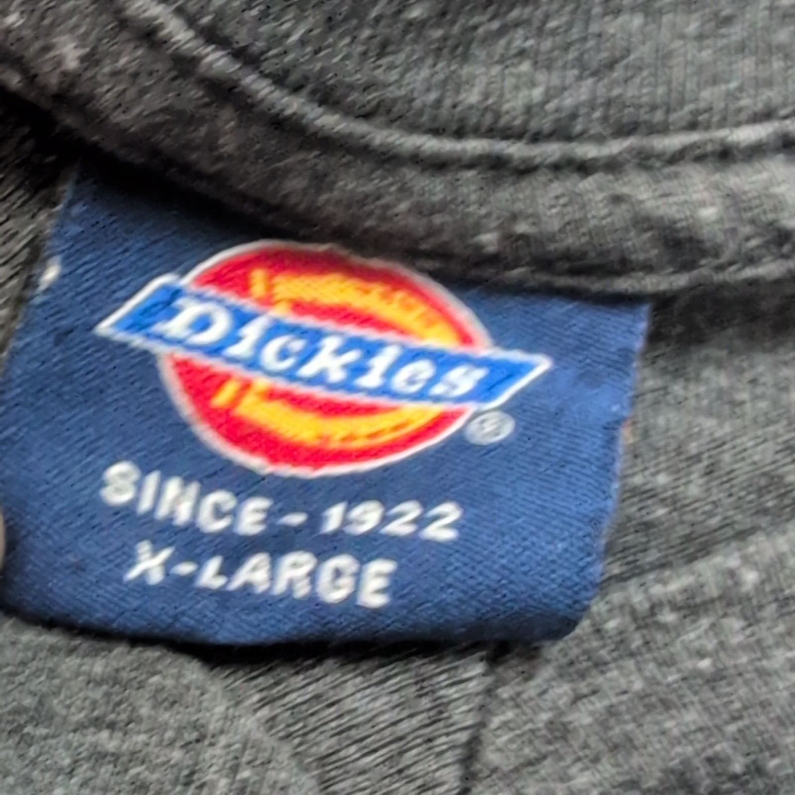 T-shirt Dickies XL Gris Anthracite Col V Poche 100% Coton Vintage