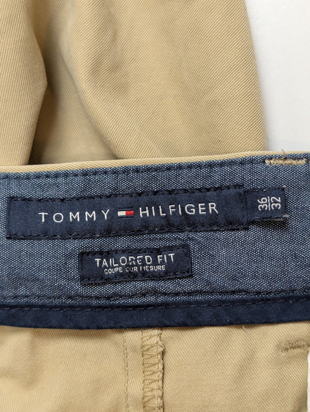 Pantalon Chino TOMMY HILFIGER Beige 🍂 Taille W36 L32 🍂 Coupe Taylor Regular