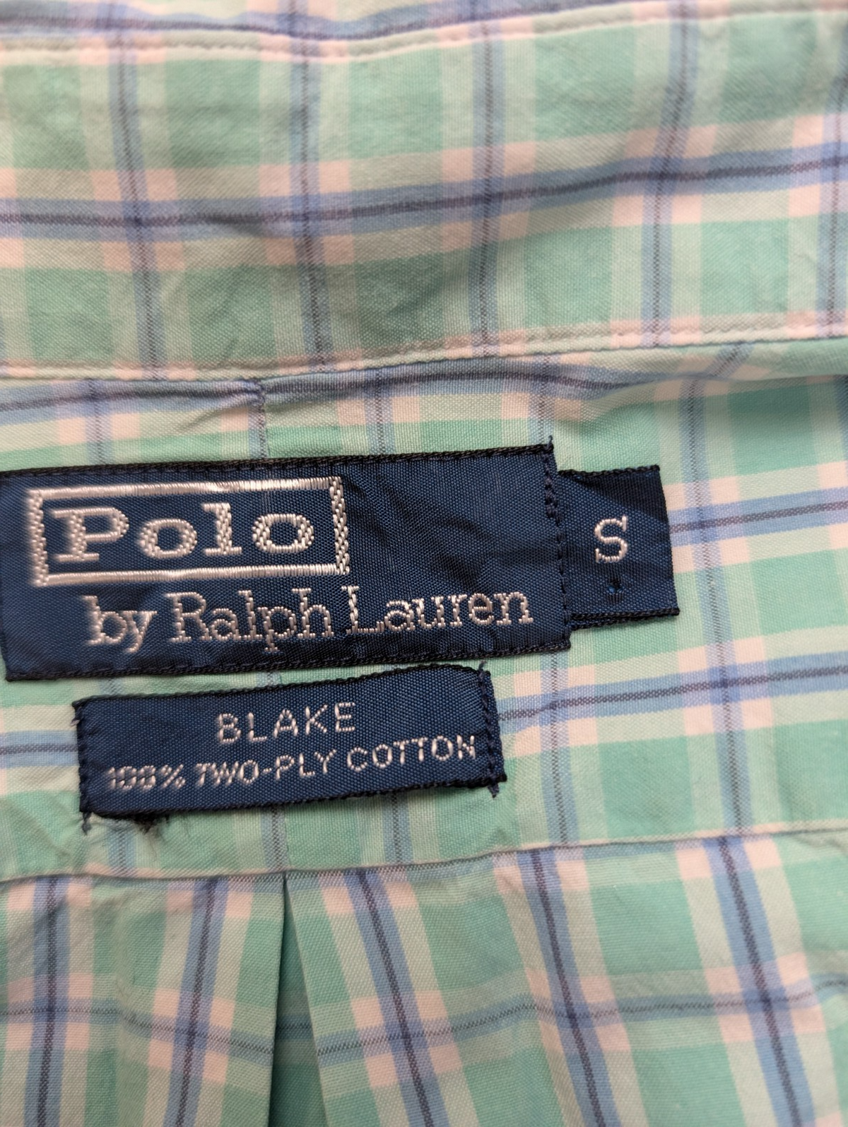 Chemise Polo Ralph Lauren Shirt S Blake Carreaux Manches Courtes Button Down