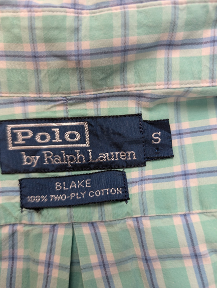 Chemise Polo Ralph Lauren Shirt S Blake Carreaux Manches Courtes Button Down