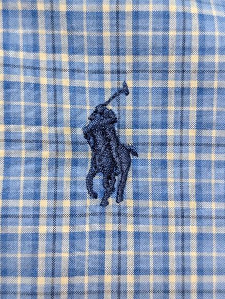 Chemise Polo Ralph Lauren Bleu à petits carreaux Taille L - Excellent état