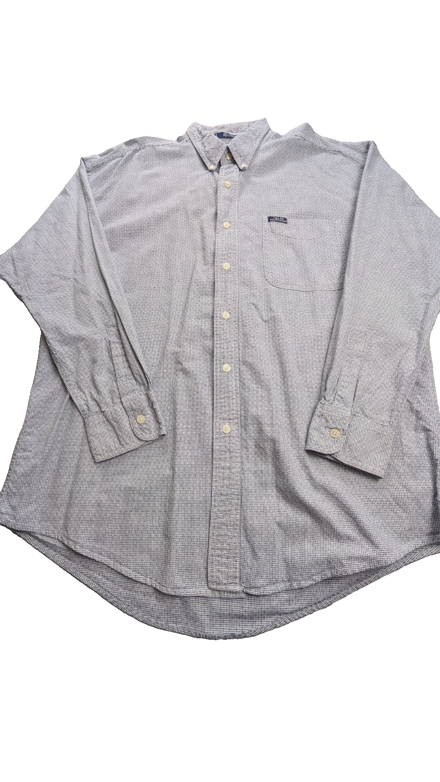Chemise Chaps Ralph Lauren L carreaux blanc gris shirt button down